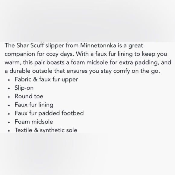 Minnetonka Shar Faux Fur Scuff Tan Brown Plaid Cozy Slip-On Slippers. 9. - Picture 7 of 7